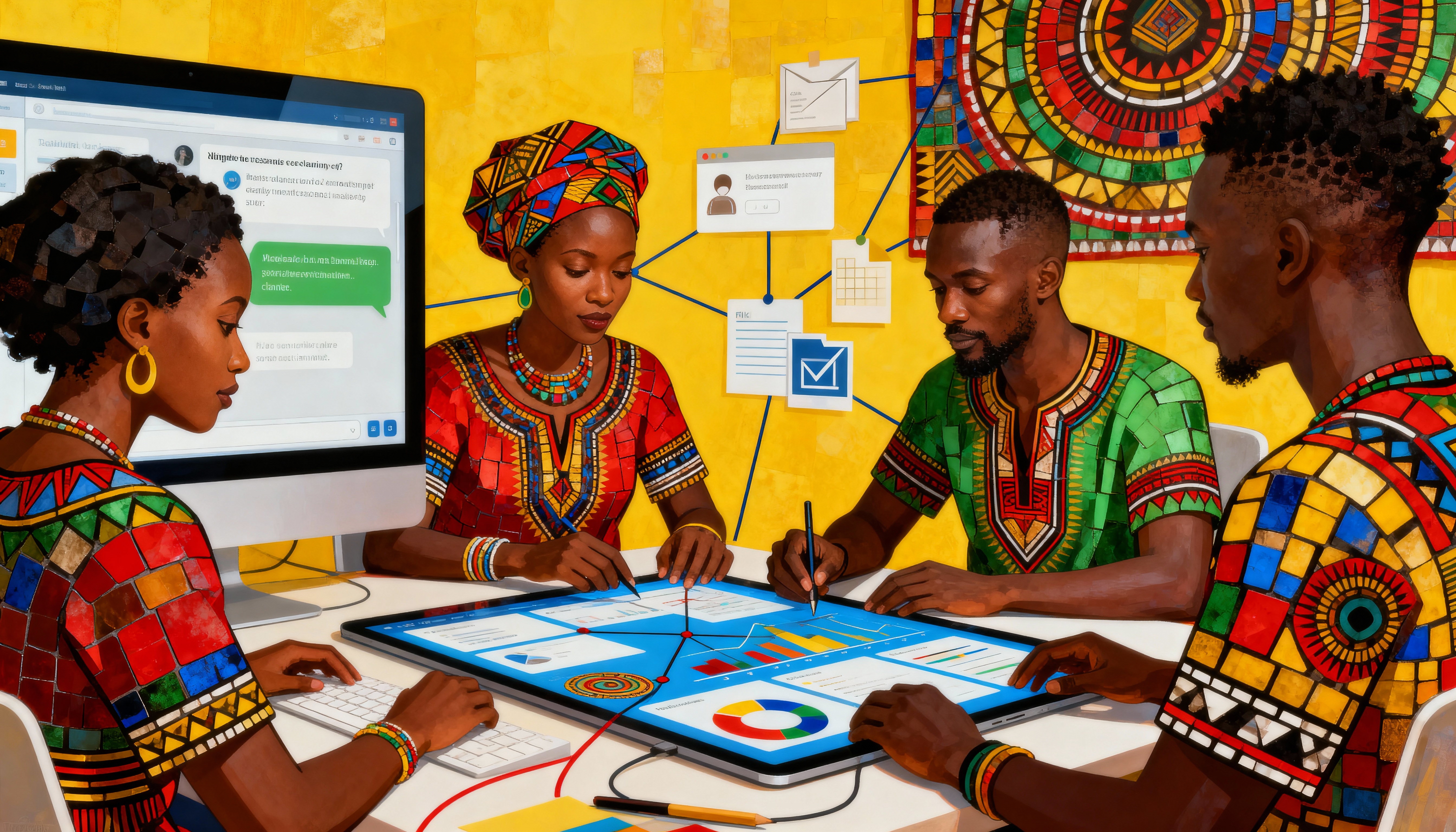 Collaboration de l'équipe de vente